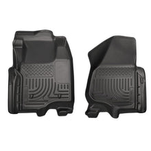 Load image into Gallery viewer, Husky Liners HSL18731 Husky Liners 11-12 Ford Super Duty Crew & Extended Cab WeatherBeater Front Row Black Floor Liners