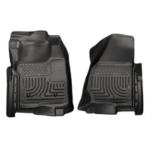 Load image into Gallery viewer, Husky Liners HSL18711 Husky Liners 11-12 Ford SuperDuty Regular Cab WeatherBeater Black Floor Liners
