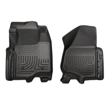 Load image into Gallery viewer, Husky Liners HSL18701 Husky Liners 12-15 Ford Super Duty Crew & Extended Cab WeatherBeater Front Row Black Floor Liners