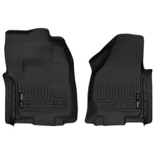 Load image into Gallery viewer, Husky Liners HSL18721 Husky Liners 2012.5 Ford SuperDuty/F-250/F-350 Regular Cab WeatherBeater Black Floor Liners