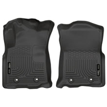 Load image into Gallery viewer, Husky Liners HSL13981 Husky Liners 2018 Toyota Tacoma Double Cab w/ Standard Trans WeatherBeater Black Front Floor Liners
