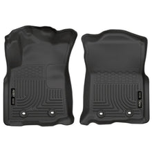 Load image into Gallery viewer, Husky Liners HSL13981 Husky Liners 2018 Toyota Tacoma Double Cab w/ Standard Trans WeatherBeater Black Front Floor Liners