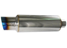 Load image into Gallery viewer, Injen INJSES225TT Injen 2 3/8 Universal Muffler w/Titanium burnt rolled Tip and stainless steel resonated inner wall