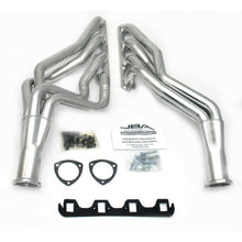 Load image into Gallery viewer, JBA JBA6611SJS JBA 65-73 Ford Mustang 260-302 SBF 5 Speed T5/T56 1-3/4in Primary Silver Ctd Long Tube Header