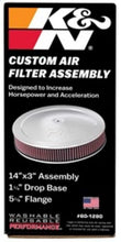 Load image into Gallery viewer, K&N Engineering KNN60-1280 K&N 14in Red Custom Air Cleaner Assembly - 5.125in ID x 14in OD x 2.75in H x 1.25in Drop Base