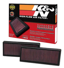 Load image into Gallery viewer, K&N Engineering KNN33-2474 K&N Replacement Air Filter 12.563in O/S Length x 5.25in O/S Width x 1.625in H (Inc 2 Filters)