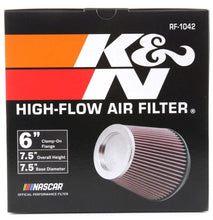 Load image into Gallery viewer, K&N Engineering KNNRF-1042 K&N Round Tapered Universal Air Filter 6in Flange ID x 7.5in Base OD x 5in Top OD x 6.5in Height