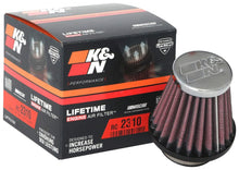 Load image into Gallery viewer, K&N Engineering KNNRC-2310 K&N Universal Round Tapered Chrome Filter 1.563in Flange ID x 3in Base OD x 2in Top OD x 3in H