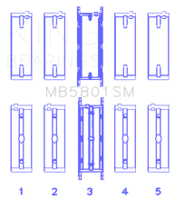 Load image into Gallery viewer, King Engine Bearings KINGMB5801SM King BMW S63 Crankshaft Main Bearing Set