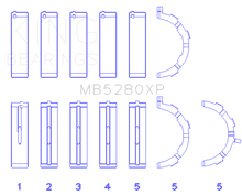 Load image into Gallery viewer, King Engine Bearings KINGMB5280XP.026 King Ford Prod. V8 4.6L/5.4L (Size .026) Performance Main Bearing Set