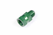 Load image into Gallery viewer, Radium M14 to 6AN adapter fitting anodized green aluminum automotive connector