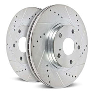 Power Stop 20-23 Toyota Highlander Front Drilled & Slotted Rotor (Pair) Brake Rotors - Slot & Drilled PowerStop   