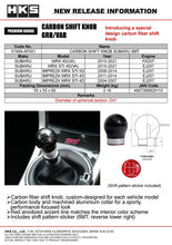 Load image into Gallery viewer, HKS 15-21 Subaru WRX STI 6MT Carbon Shift Knob | 51999-AF001
