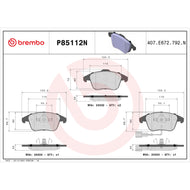 Brembo 2015 Volkswagen Tiguan/CC/Passat/ Audi Q3 Quattro Rear NAO Brake Pad | P85109N