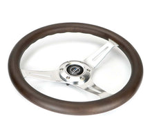 Load image into Gallery viewer, NRG Classic Wood Grain Wheel - 350mm 3 Chrome Silver Spokes Oak Color Wood | ST-015SL-OAK
