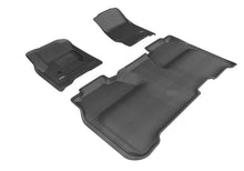 Load image into Gallery viewer, 3D MAXpider 2014-2019 GMC Sierra Crew Cab Kagu 1st &amp; 2nd Row Floormats - Black | L1GM01001509
