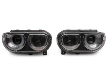 Load image into Gallery viewer, Raxiom 08-14 Dodge Challenger Halo Projctr Headlights w/Sequential Turn Signals-Blk Hsng(Clear Lens) Headlights Raxiom
