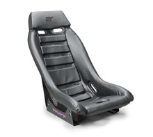 Load image into Gallery viewer, NRG GT Retro Bucket Seat - Black PVC Leather Black Stitching Black Fiberglass Back | PRI-100BK-MIDNIGHT
