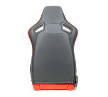 Load image into Gallery viewer, NRG Omega Reclinable Racing Seat (Pair) Red with Black Carbon Vinyl Back | RSC-750RD/BK L/R
