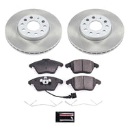 Power Stop 06-09 Volkswagen Rabbit Front Semi-Coated Rotor Kit Brake Kits - Performance Blank PowerStop   