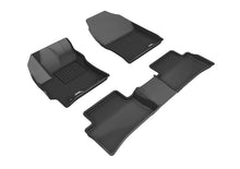 Load image into Gallery viewer, 3D MAXpider 2019-2020 Toyota Corolla Hatchback Kagu 1st/2nd Row Floormats - Black | L1TY24601509
