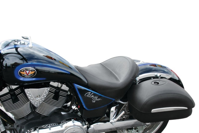 Mustang 03-17 Victory Vegas, Kingpin, 05-07 8-Ball Standard Touring Solo Seat - Black Misc Powersports Mustang Motorcycle   
