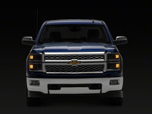 Load image into Gallery viewer, Raxiom 14-15 Chevrolet Silverado 1500 OE Style Headlights/ Chrome Trim- Black - Clear Lens | S169259
