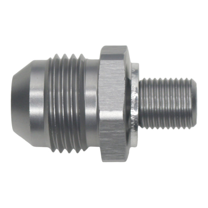 DeatschWerks 8AN Male Flare to M10 X 1.0 Male Metric - Anodized Titanium Fittings DeatschWerks