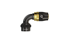 Load image into Gallery viewer, GReddy AN08 30 DEGREE HOSE END SWIVEL BLACK/GOLD ANODIZED | 12800830
