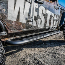 Load image into Gallery viewer, Westin 18-22 Jeep Wrangler JLU 4dr Platinum 4 Oval Nerf Step Bars - Tex. Blk Westin

