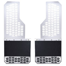 Load image into Gallery viewer, Putco 2020 Chevy Silv/Sierra HD Dually - (Rear) - Set of 2 Mud Skins - Brushed SS w/ Hex Shield Mud Flaps Putco
