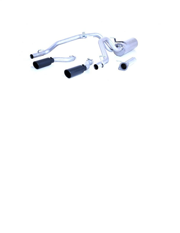 Gibson 25+ Dodge Ram 3.6L Crew Cab Short Bed Cat-Back Dual Sport Exhaust - Black Ceramic Tips Gibson