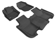 3D MAXpider 2009-2013 Honda Fit Kagu 1st & 2nd Row Floormats - Black | L1HD04201509