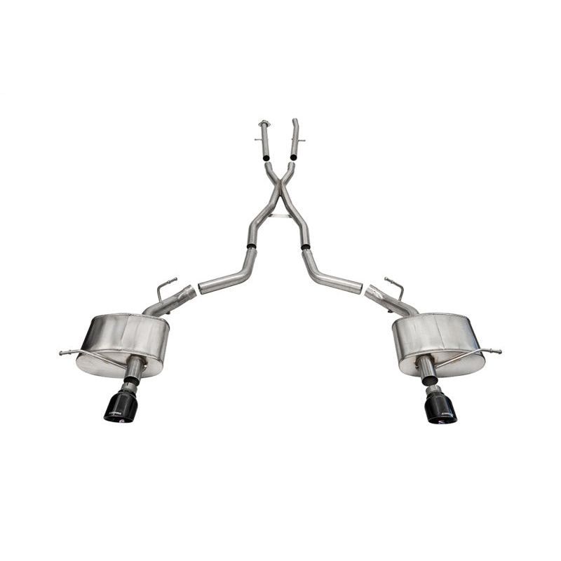 Corsa 2011-2024 Dodge Durango Xtreme 2.5in Cat-Back Dual Rear Exit w/ Single 4.5in Black PVD Tips Catback CORSA Performance