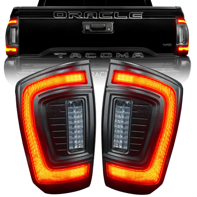 Oracle Lighting 16-23 Gen 3 Toyota Tacoma Black Series Flush Style LED Tail Lights ORACLE Lighting