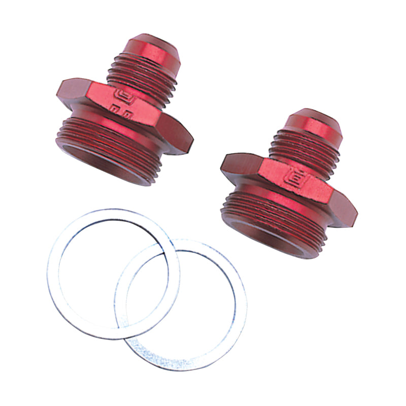 Russell Performance -6 AN Carb Adapter Fittings (2 pcs.) (Red) Russell