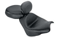 Mustang 02-08 Honda VTX1800 Retro, S, T Wide Touring 2PC Seat w/ Driver Backrest - Black Misc Powersports Mustang Motorcycle   