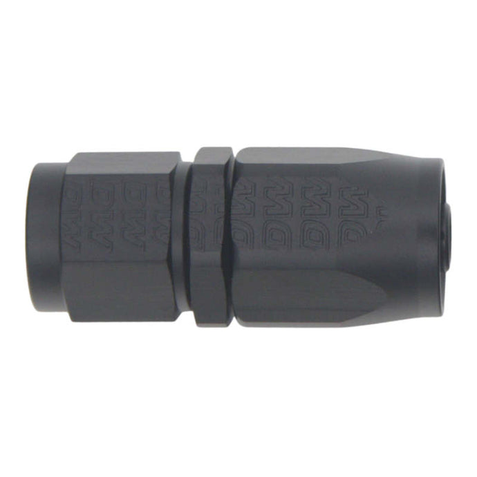 DeatschWerks 6AN Female Swivel Strait Hose End CPE - Anodized Matte Black Fittings DeatschWerks