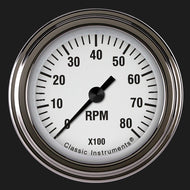 White Hot 2 1/8" Tachometer | WH183SLF