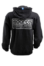 Load image into Gallery viewer, Sparco Sweatshirt Hooded Heritage Blk Lr
