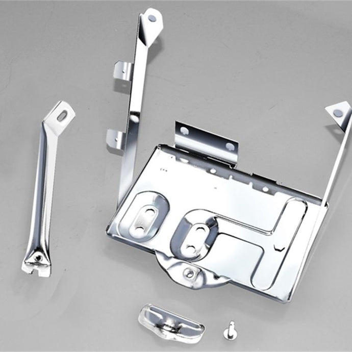 Rugged Ridge 76-86 Jeep CJ Stainless Steel Battery Tray Kit Rugged Ridge