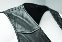Load image into Gallery viewer, Kuryakyn Leather By River Road Plains Leather Vest Black Womens - Small Vests Kuryakyn
