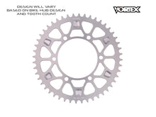 Load image into Gallery viewer, Vortex Racing V4 43 Tooth 520 Rear Sprocket - Silver | 317V4-43
