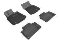 3D MAXpider 2007-2012 Lexus LS460 Kagu 1st & 2nd Row Floormats - Black | L1LX03801509