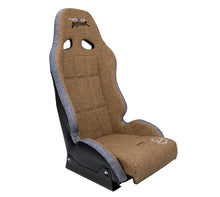 Load image into Gallery viewer, NRG Defender Seat Steel Frame Suspension - Brown w/ Gray Trim w/ Defender Logo - w/ Side Bracket | DF-100BR-S
