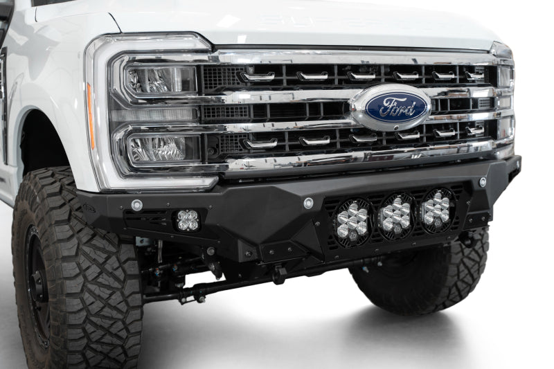 Addictive Desert Designs 2023+ Ford F-250/F-350 Bomber Front Bumper (w/ 3 Baja Designs LP6 Mounts) Addictive Desert Designs