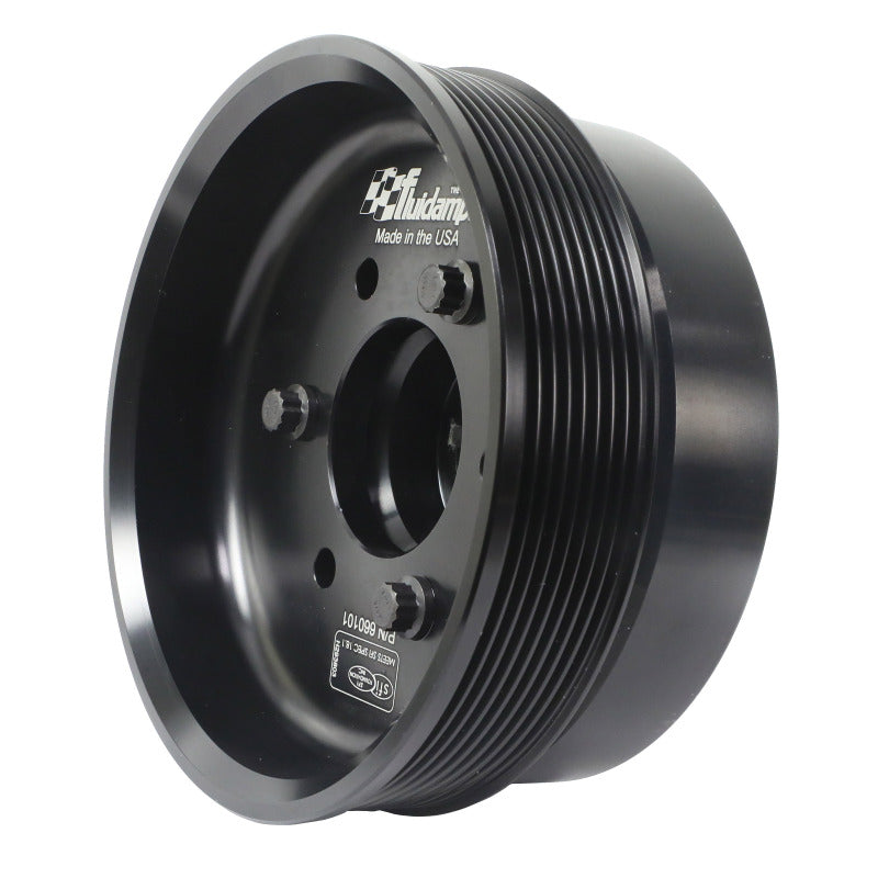 Fluidampr Chevy LSX 6-1/4in Damper w/Single 8 Rib 6.57in Dia Pulley Steel Internally Balanced Damper Fluidampr