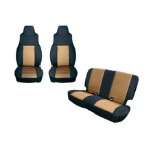 Load image into Gallery viewer, Rugged Ridge Seat Cover Kit Black/Tan 91-95 Jeep Wrangler YJ Rugged Ridge
