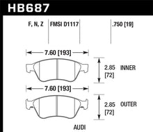Load image into Gallery viewer, Hawk 04-10 Audi A8 Quattro / 07-11 S6 / 07-10 S8 /  04-06 VW Phaeton HPS Front Street Brake Pads Brake Pads - Performance Hawk Performance   
