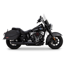 Load image into Gallery viewer, Vance &amp; Hines 2025+ HD Softail Twin Slash 4in Round Black Slip-On Exhaust
